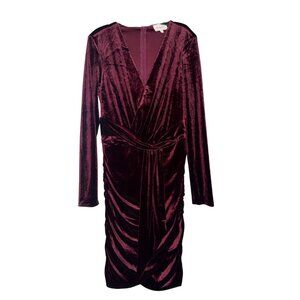 Böhme Velvet Ruched Wrap Dress – Size Medium